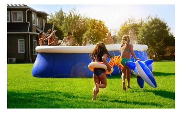 Piscina Fuori Terra Gonfiabile Autoportante Rotonda 420x84cm Jilong Blu