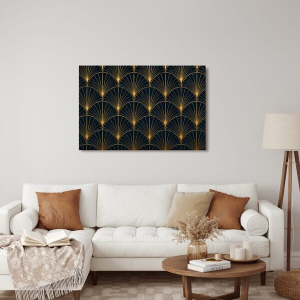 Quadro su tela – Motivo art déco dorato