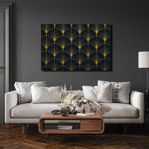 Quadro su tela – Motivo art déco dorato