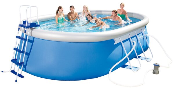 Piscina Gonfiabile Autoportante Ovale 549x366x122cm Bestway Fast Set 56461