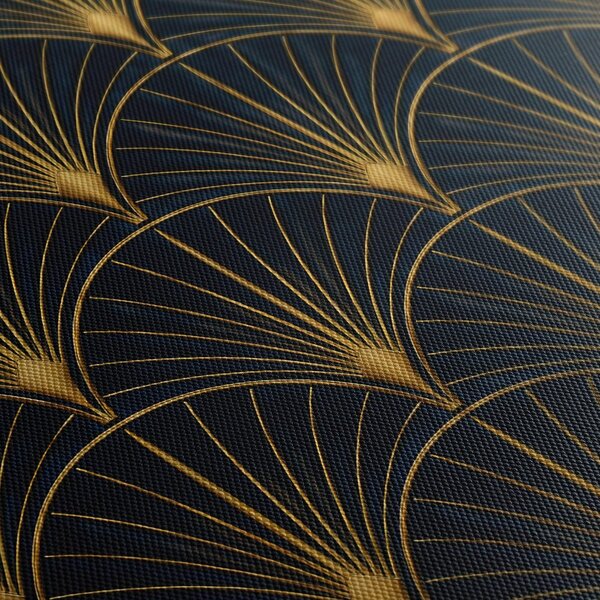Quadro su tela – Geometria elegante in oro