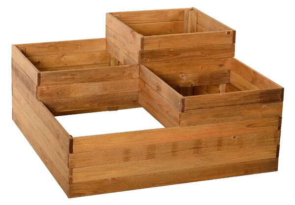 Letto per Orto Fioriera Rialzato 90x90x46 cm in Legno