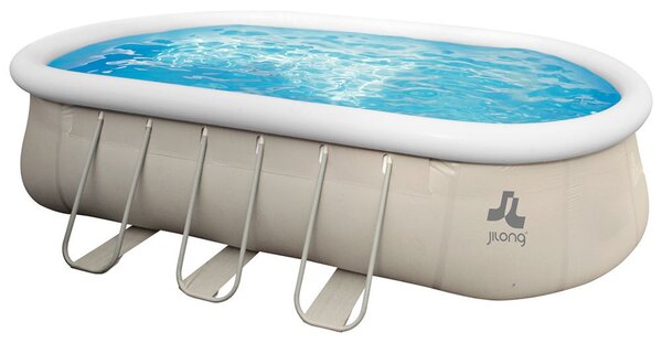 Piscina Fuori Terra Ovale 610x360x122cm Jilong Grigia