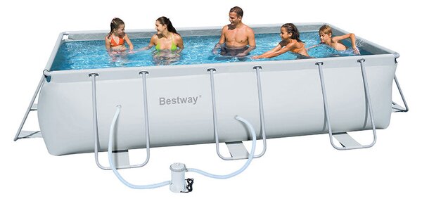 Piscina Fuori Terra Rettangolare H100x404x201cm con Pompa a Filtro Bestway Frame