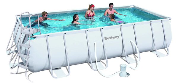 Piscina Fuori Terra Rettangolare H122x488x274cm con Pompa Scaletta e Teli Bestway Frame