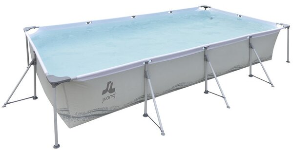 Piscina Fuori Terra Rettangolare 394x207x80cm Jilong Grigia