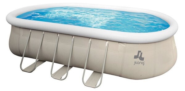 Piscina Fuori Terra Ovale 540x304x106cm Jilong Grigia