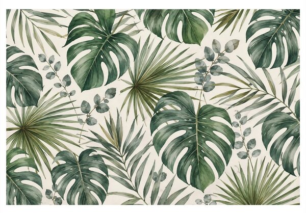 Quadro su tela – Foglie verdi di monstera