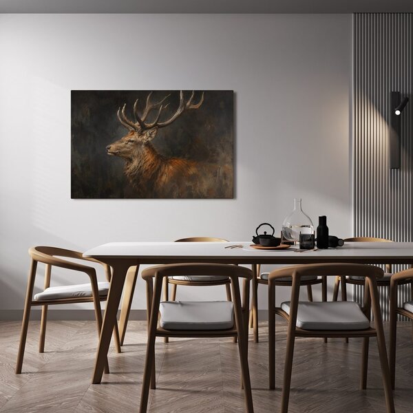 Quadro su tela – Maestoso cervo con palco