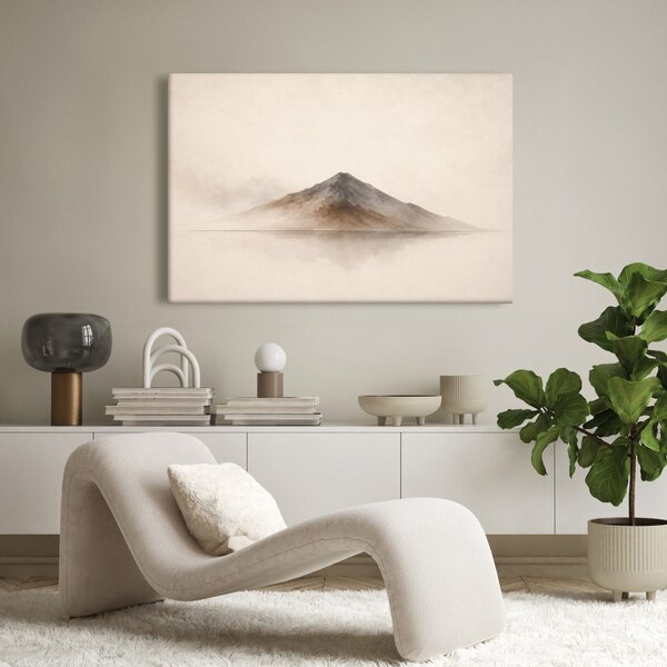 Quadro su tela – Montagna avvolta nella nebbia riflessa