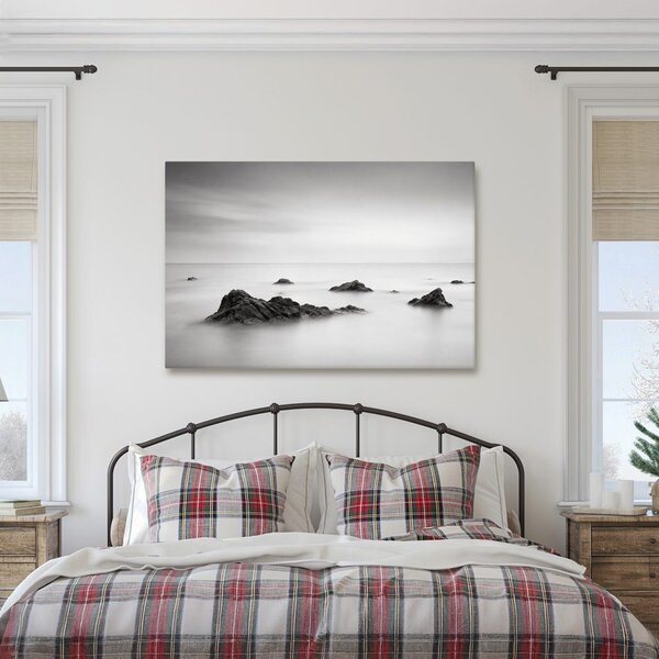 Quadro su tela – Mare nebbioso e scogli