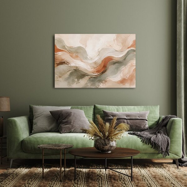 Quadro su tela – Linee beige in movimento