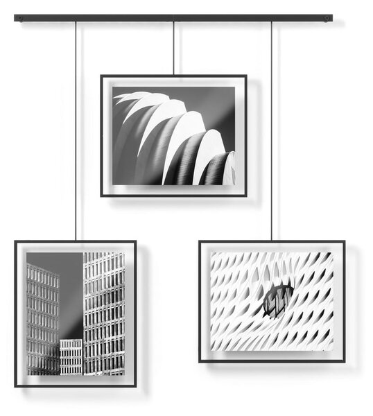 Cornici da parete in metallo nero in set di 3 pezzi 73x82 cm Exhibit - Umbra