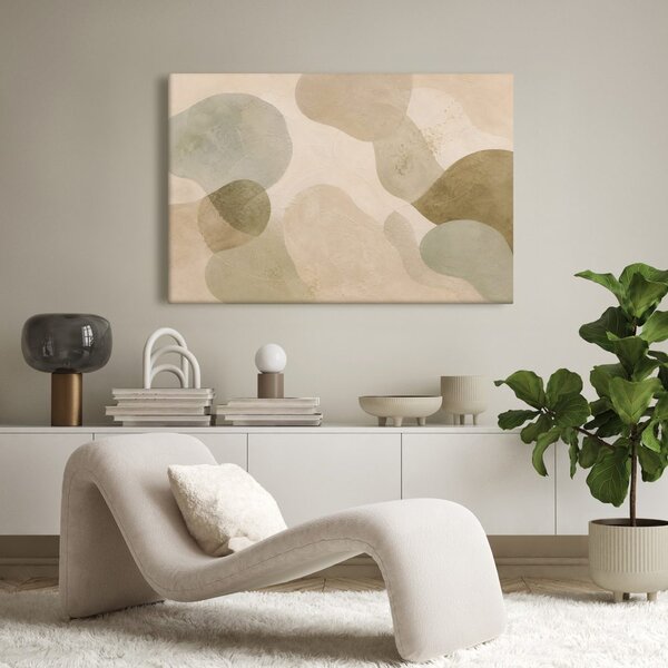 Quadro su tela – Forme organiche in armonia beige