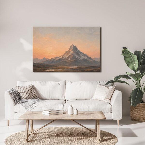 Quadro su tela – Vetta montana al crepuscolo