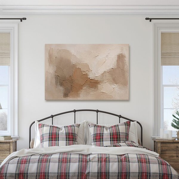 Quadro su tela – Struttura beige in rilievo