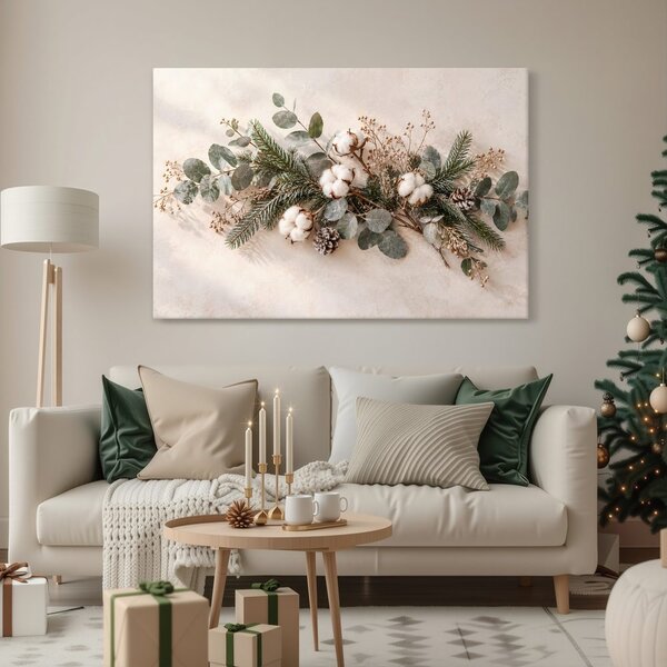 Quadro su tela – Composizione invernale con cotone