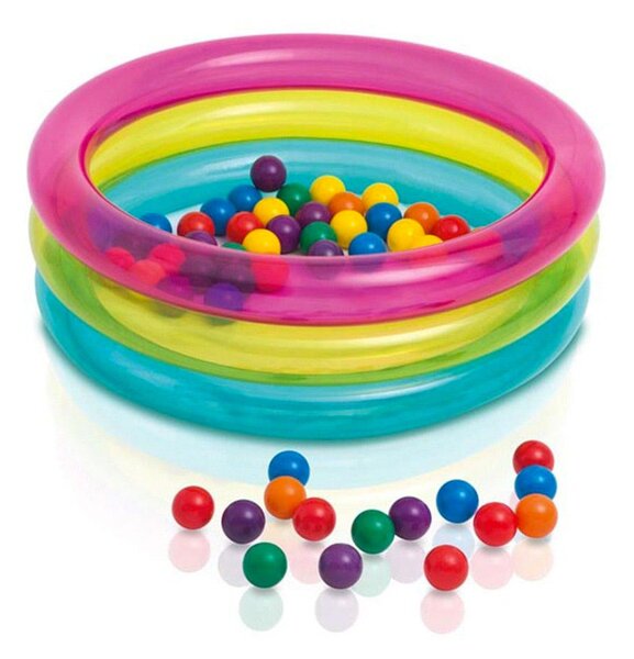 Piscina Gonfiabile Baby 86x25H cm per Bambini con Palline Colorate Intex