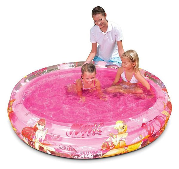 Piscina Gonfiabile per Bambini 3 Anelli Ø152x30 cm Bestway 92007 Winx Rosa