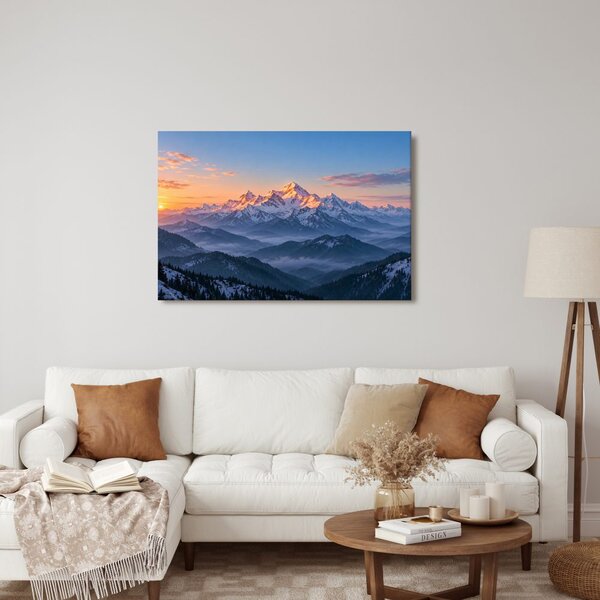 Quadro su tela – Cime montuose all’alba