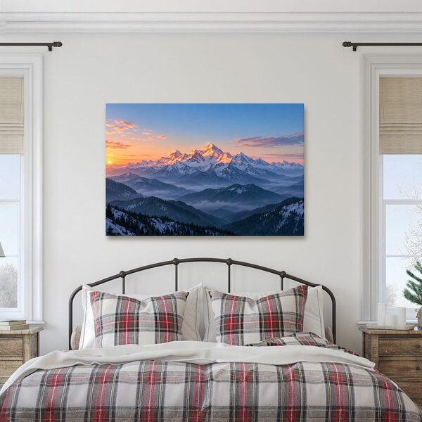 Quadro su tela – Cime montuose all’alba