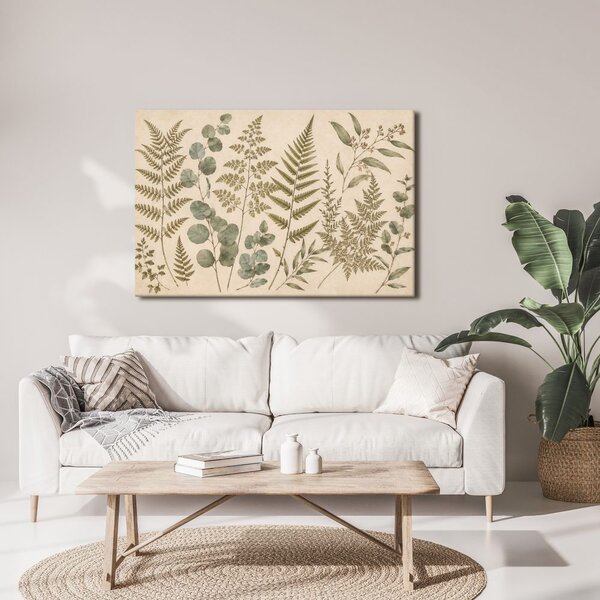 Quadro su tela – Delicata composizione botanica di felci