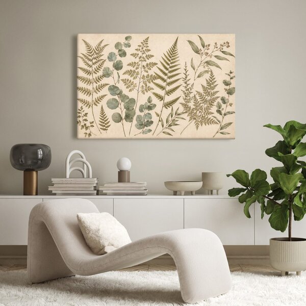 Quadro su tela – Delicata composizione botanica di felci