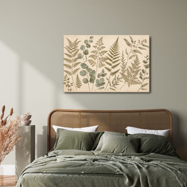 Quadro su tela – Delicata composizione botanica di felci