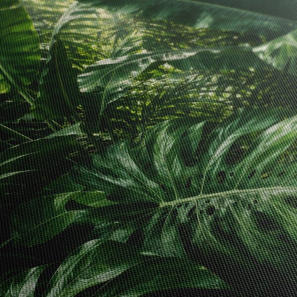 Quadro su tela – Foglie tropicali nella giungla