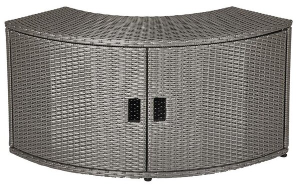 Mobiletto SPA con Ante per Vasca Idromassaggio Quadrate 110x30x58 cm Grigio
