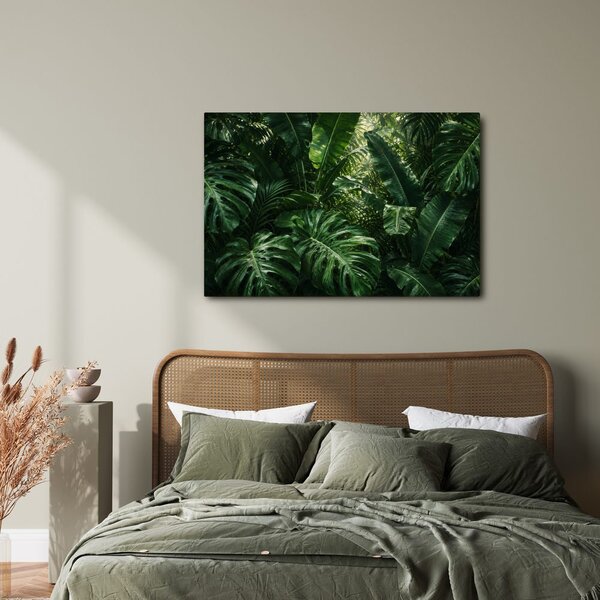 Quadro su tela – Foglie tropicali nella giungla