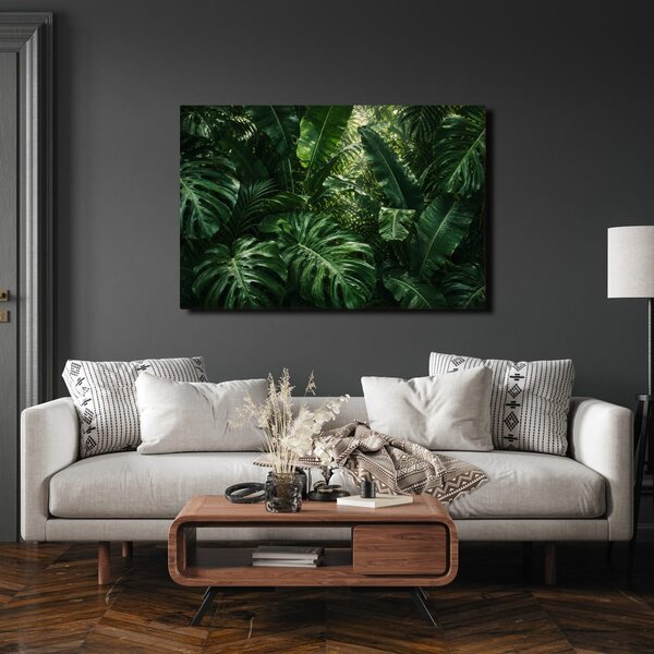 Quadro su tela – Foglie tropicali nella giungla