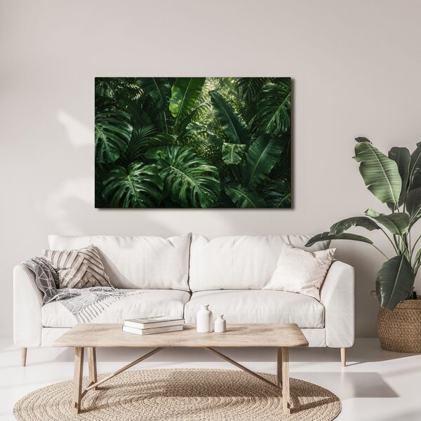 Quadro su tela – Foglie tropicali nella giungla