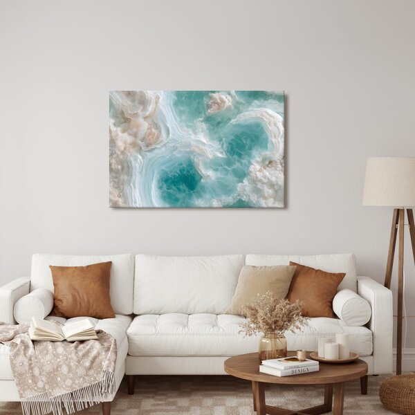 Quadro su tela – Armonia in onice turchese