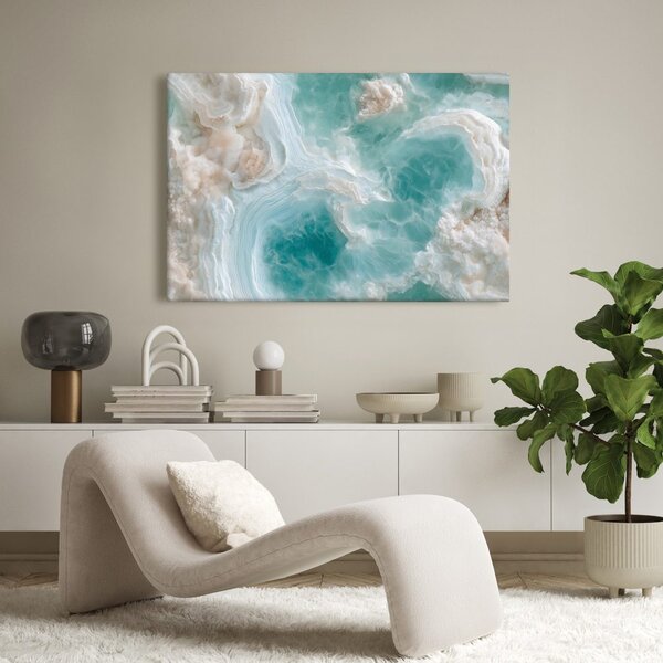 Quadro su tela – Armonia in onice turchese
