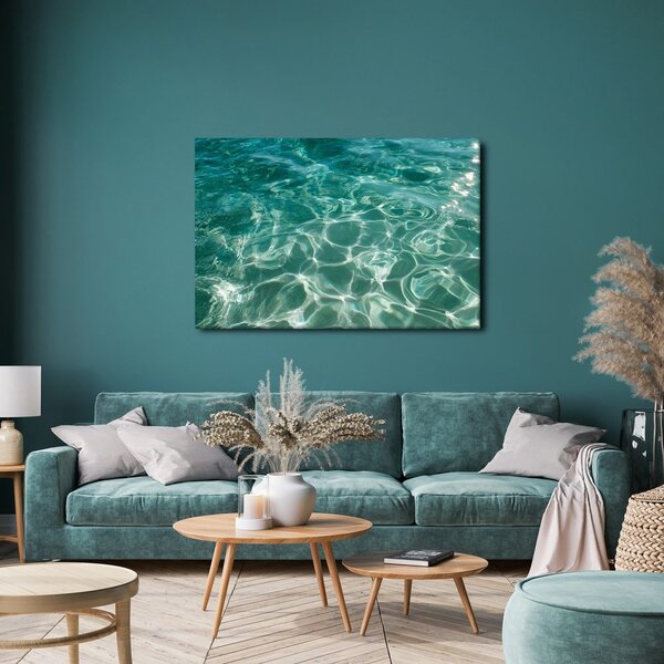 Quadro su tela – Superficie turchese dai riflessi