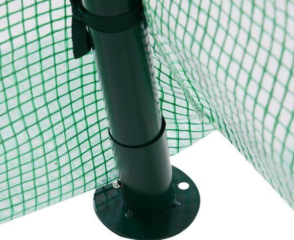 Serra per Piante con Ventilazione in Acciaio e Plastica Verde 250x240x210 cm