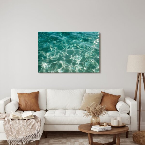 Quadro su tela – Superficie turchese dai riflessi