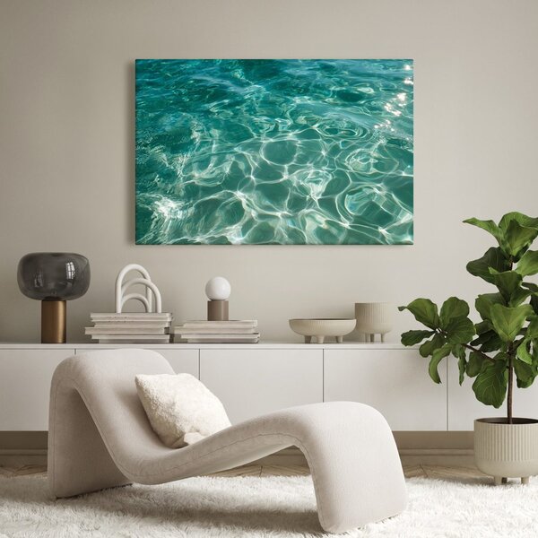 Quadro su tela – Superficie turchese dai riflessi