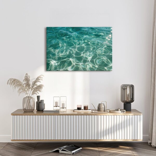 Quadro su tela – Superficie turchese dai riflessi