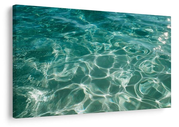Quadro su tela – Superficie turchese dai riflessi