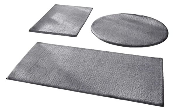 Tappetini da bagno grigi in set da 3 pezzi 50x90 cm - Mila Home