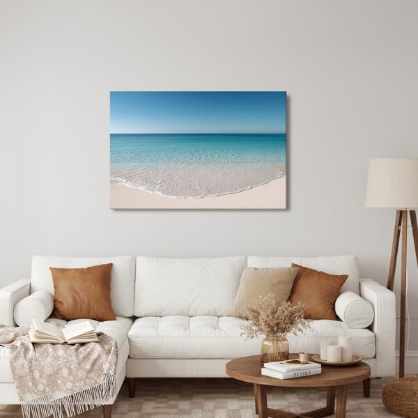 Quadro su tela – Mare turchese calmo e spiaggia