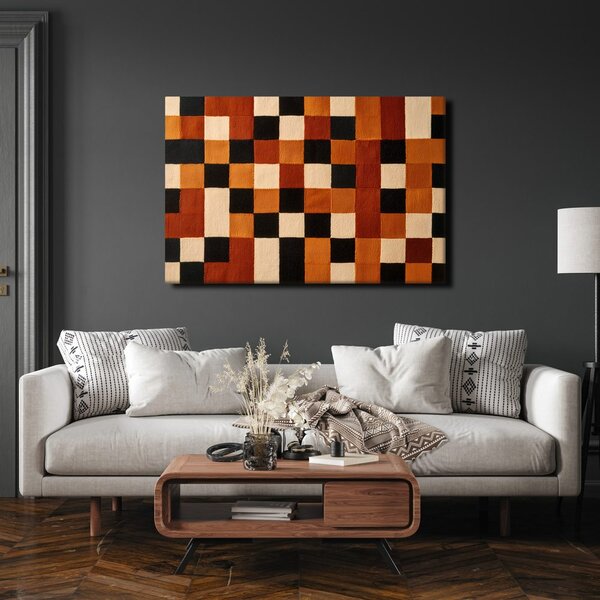 Quadro su tela – Mosaico astratto dai toni caldi