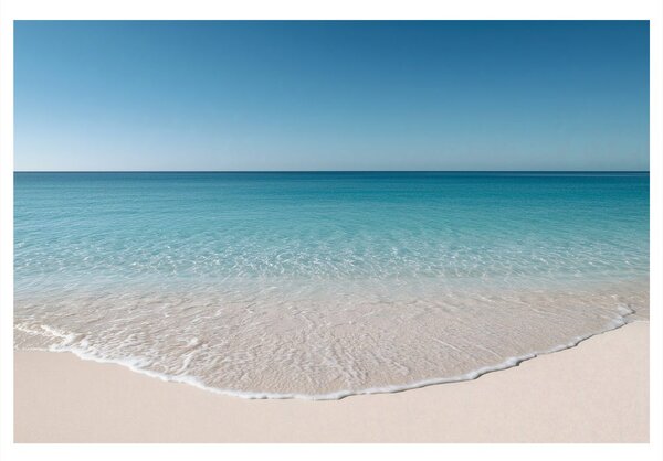Quadro su tela – Mare turchese calmo e spiaggia