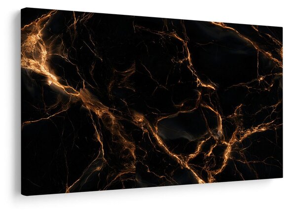 Quadro su tela – Marmo nero con oro