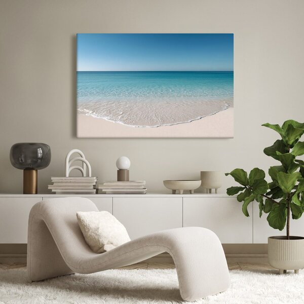 Quadro su tela – Mare turchese calmo e spiaggia