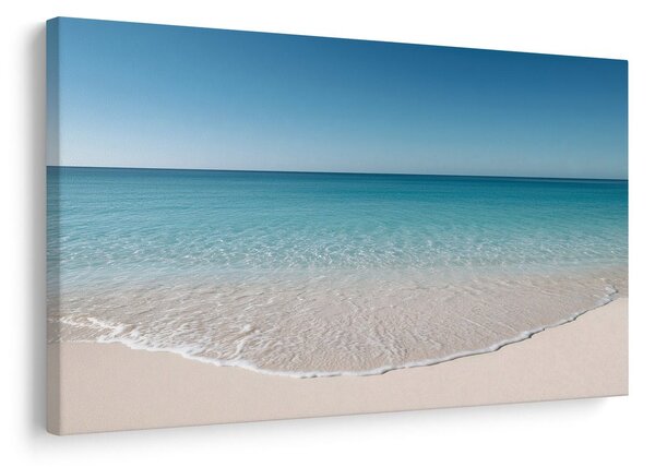 Quadro su tela – Mare turchese calmo e spiaggia