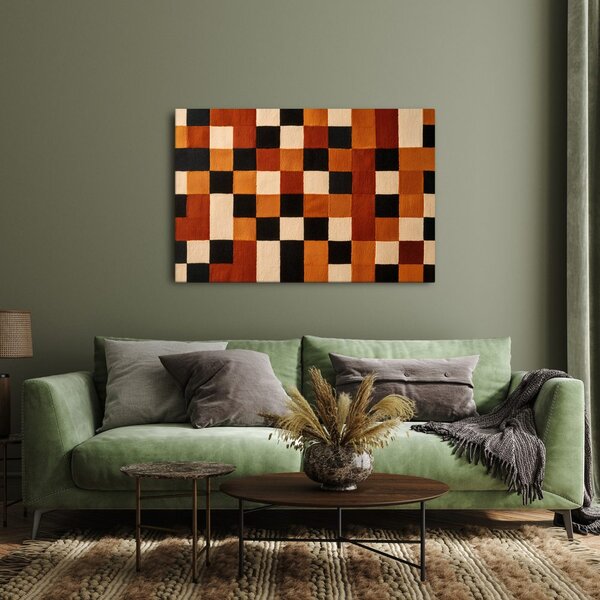 Quadro su tela – Mosaico astratto dai toni caldi