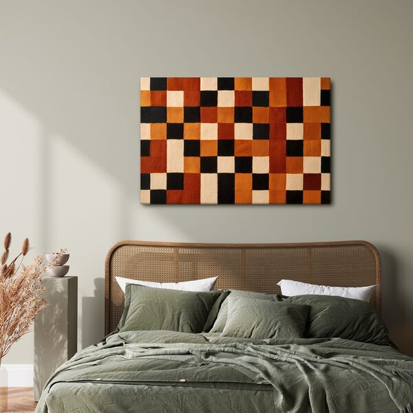 Quadro su tela – Mosaico astratto dai toni caldi